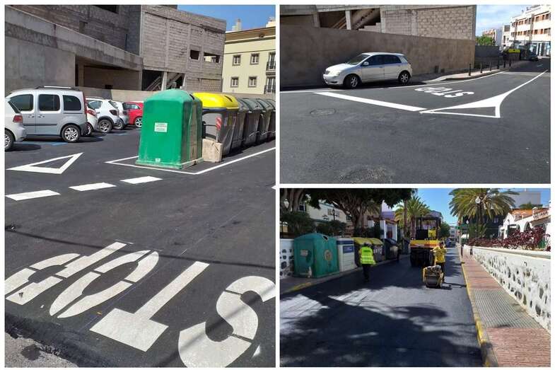 Obras de asfaltado en tres calles de Los Llanos (Foto TA)